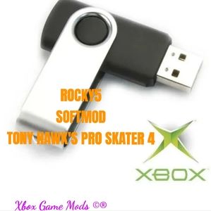 Original Xbox Rocky5 Tony Hawk's Pro Skater 4 SoftMod on USB